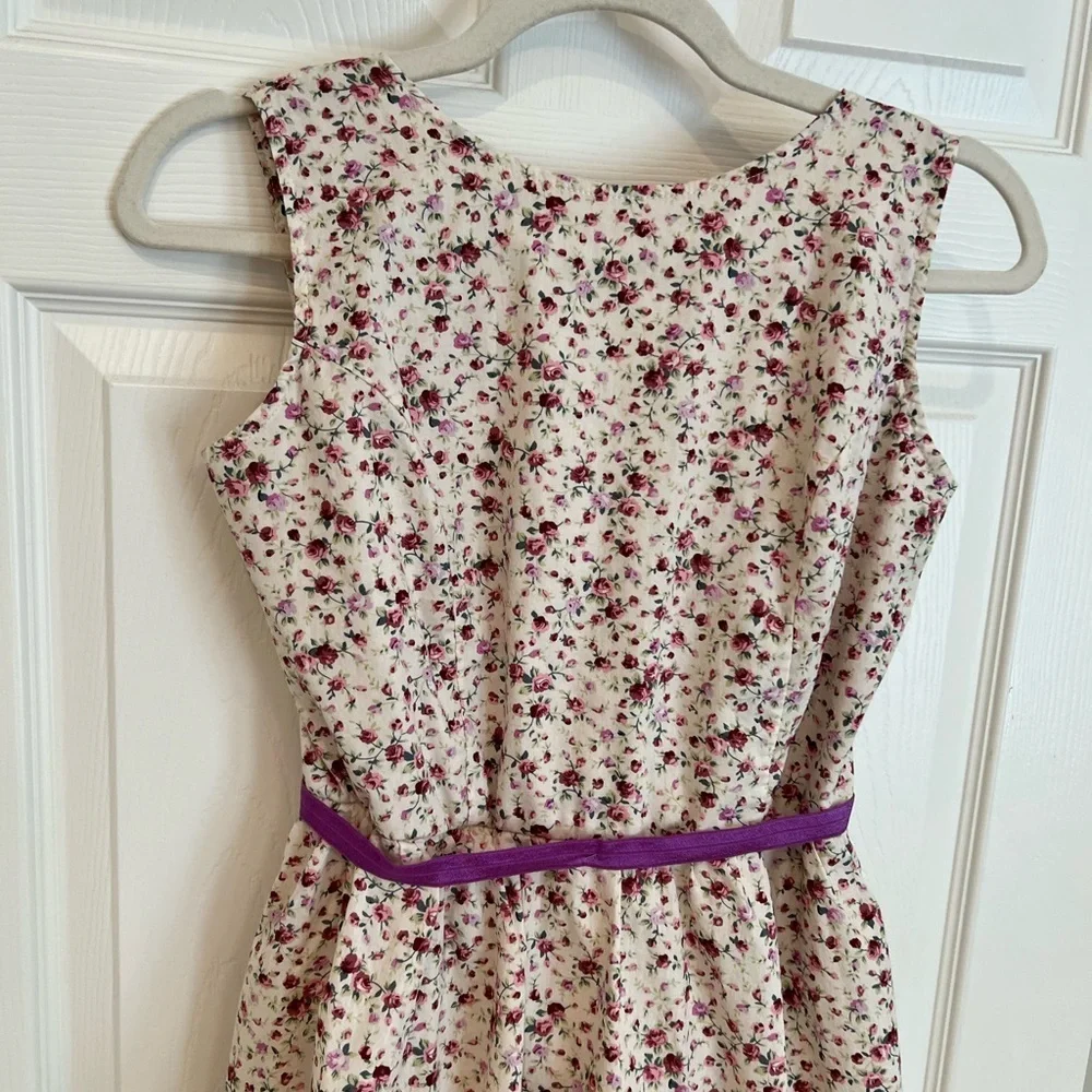 Weissman White Roses Floral Dance Costume Dress